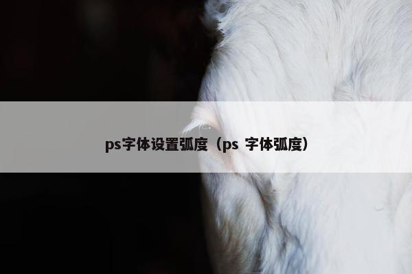 ps字体设置弧度（ps 字体弧度）
