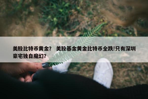 美股比特币黄金？ 美股基金黄金比特币全跌!只有深圳豪宅独自魔幻？