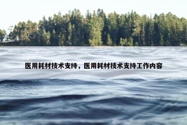 医用耗材技术支持，医用耗材技术支持工作内容