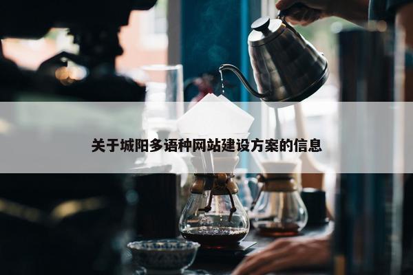关于城阳多语种网站建设方案的信息