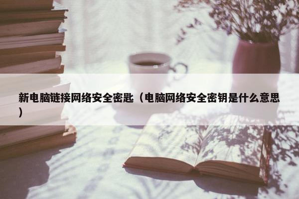 新电脑链接网络安全密匙（电脑网络安全密钥是什么意思）