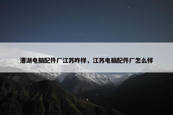 漕湖电脑配件厂江苏咋样，江苏电脑配件厂怎么样