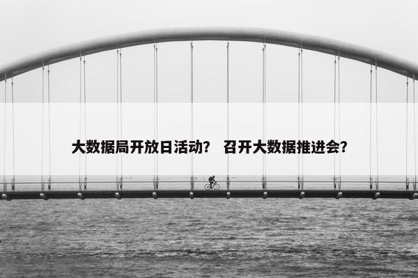 大数据局开放日活动？ 召开大数据推进会？