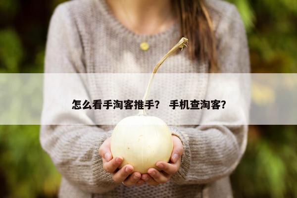 怎么看手淘客推手？ 手机查淘客？