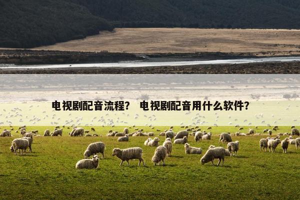 电视剧配音流程？ 电视剧配音用什么软件？