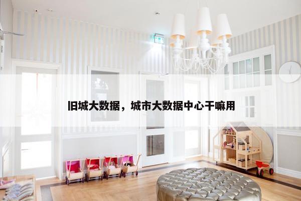 旧城大数据，城市大数据中心干嘛用