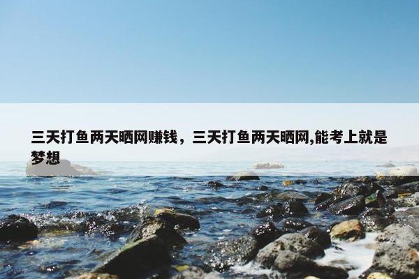 三天打鱼两天晒网赚钱，三天打鱼两天晒网,能考上就是梦想