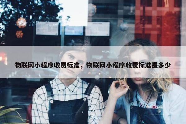 物联网小程序收费标准，物联网小程序收费标准是多少