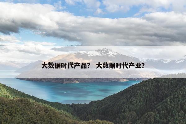 大数据时代产品？ 大数据时代产业？