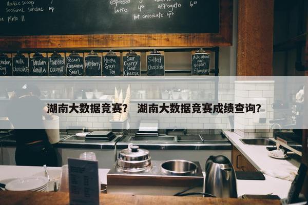 湖南大数据竞赛？ 湖南大数据竞赛成绩查询？