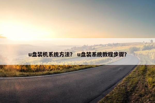 u盘装机系统方法？ u盘装系统教程步骤？