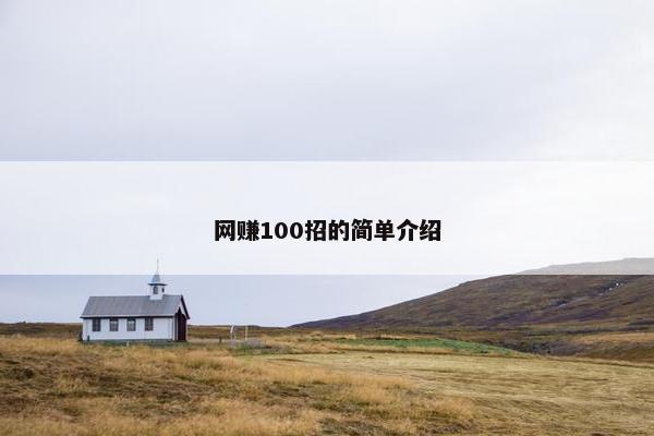网赚100招的简单介绍