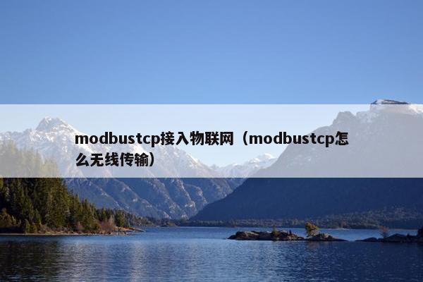 modbustcp接入物联网（modbustcp怎么无线传输）