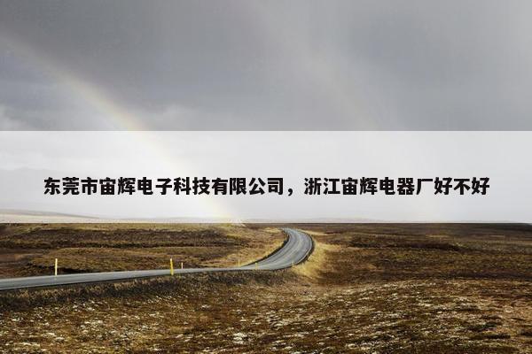 东莞市宙辉电子科技有限公司，浙江宙辉电器厂好不好