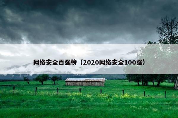 网络安全百强榜（2020网络安全100强）