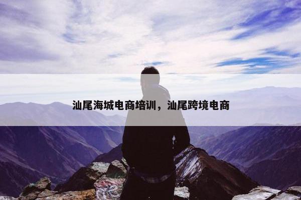 汕尾海城电商培训，汕尾跨境电商