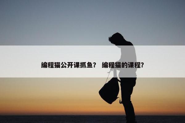 编程猫公开课抓鱼？ 编程猫的课程？