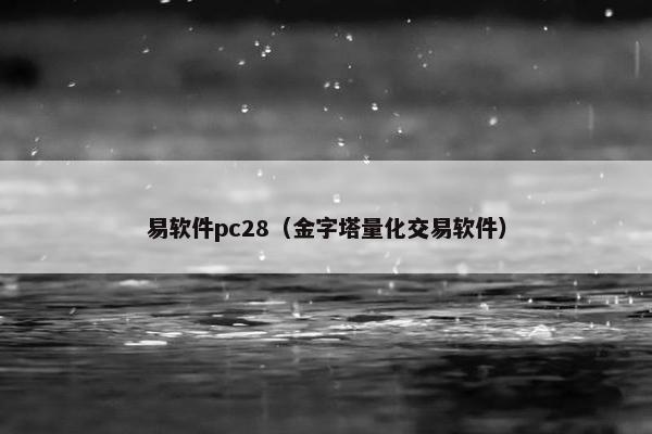 易软件pc28（金字塔量化交易软件）