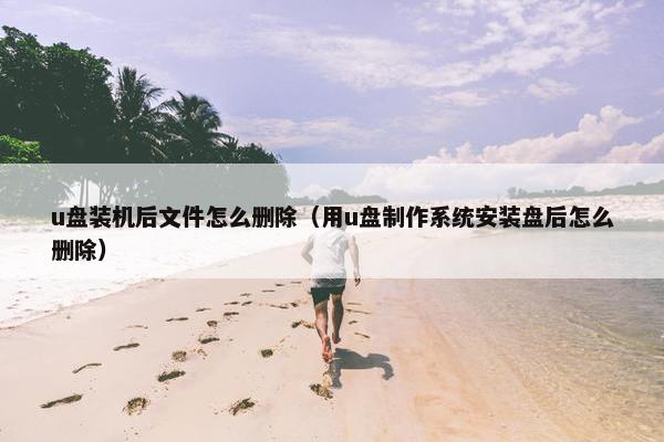 u盘装机后文件怎么删除（用u盘制作系统安装盘后怎么删除）