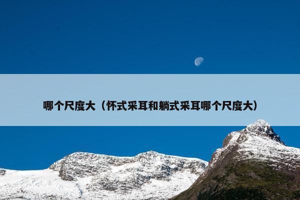 哪个尺度大（怀式采耳和躺式采耳哪个尺度大）