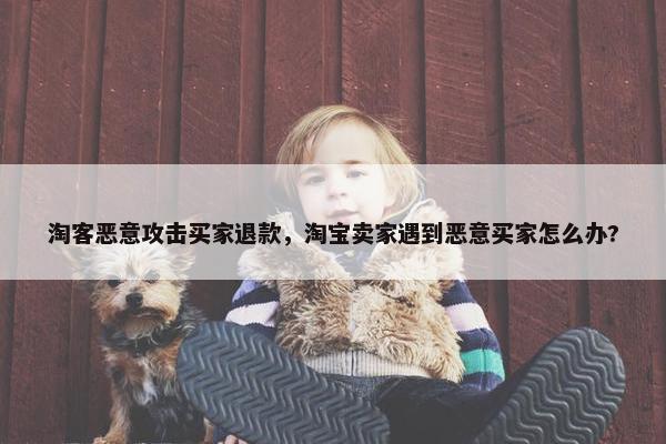 淘客恶意攻击买家退款，淘宝卖家遇到恶意买家怎么办?