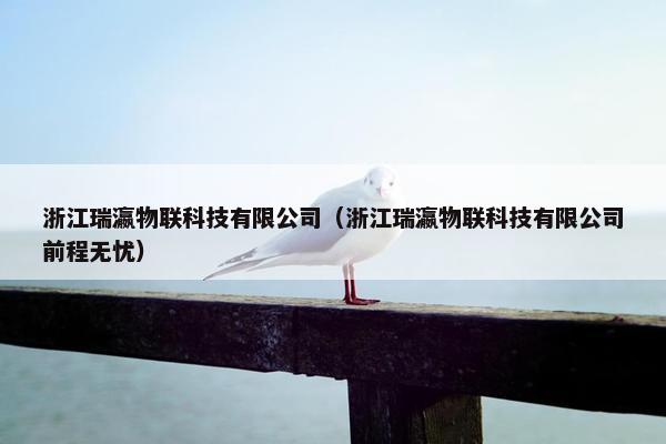 浙江瑞瀛物联科技有限公司（浙江瑞瀛物联科技有限公司前程无忧）