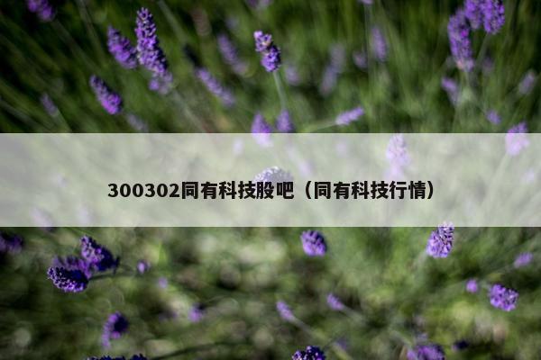 300302同有科技股吧（同有科技行情）