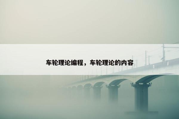 车轮理论编程，车轮理论的内容