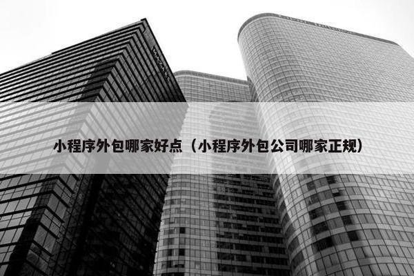 小程序外包哪家好点（小程序外包公司哪家正规）