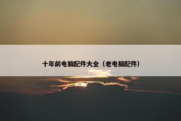 十年前电脑配件大全（老电脑配件）