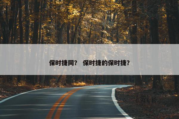 保时捷同？ 保时捷的保时捷？