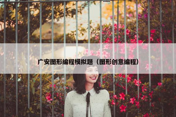 广安图形编程模拟题（图形创意编程）