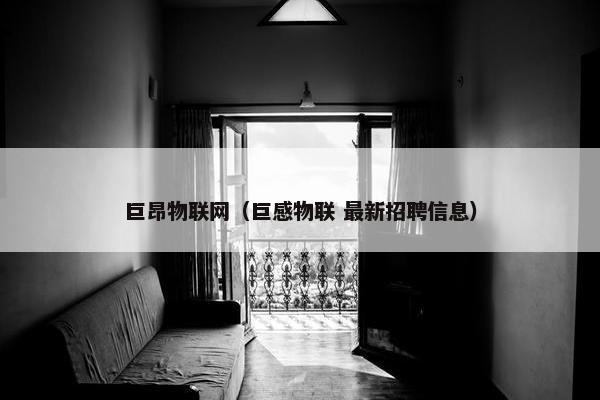 巨昂物联网（巨感物联 最新招聘信息）