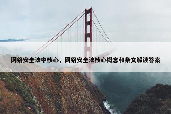 网络安全法中核心，网络安全法核心概念和条文解读答案