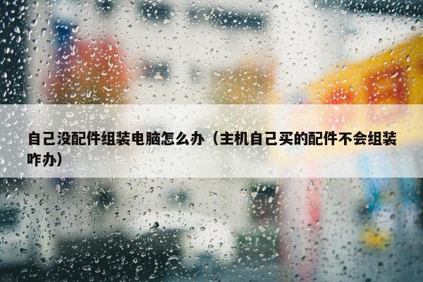 自己没配件组装电脑怎么办（主机自己买的配件不会组装咋办）