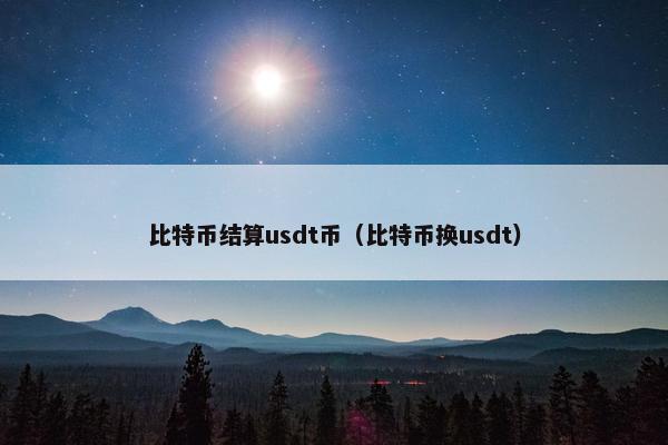 比特币结算usdt币（比特币换usdt）