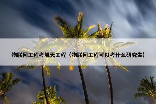 物联网工程考航天工程（物联网工程可以考什么研究生）
