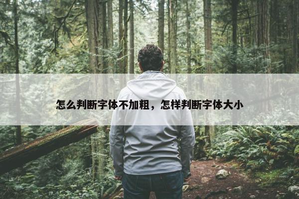 怎么判断字体不加粗，怎样判断字体大小