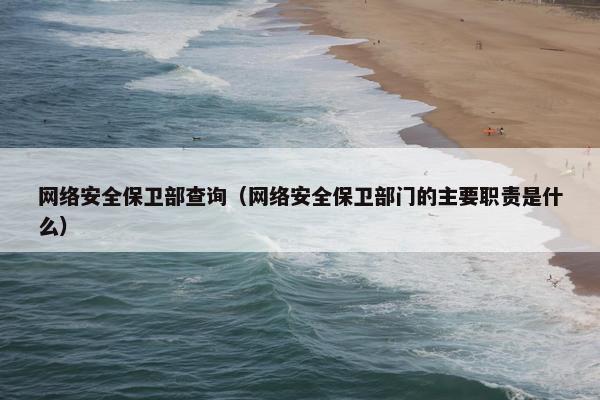 网络安全保卫部查询（网络安全保卫部门的主要职责是什么）