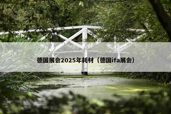 德国展会2025年耗材（德国ifa展会）