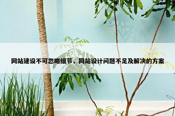 网站建设不可忽略细节，网站设计问题不足及解决的方案