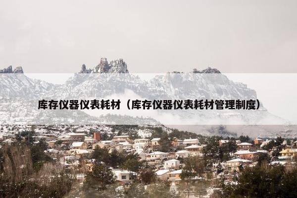 库存仪器仪表耗材（库存仪器仪表耗材管理制度）