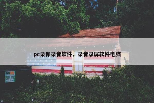 pc录像录音软件，录音录屏软件电脑