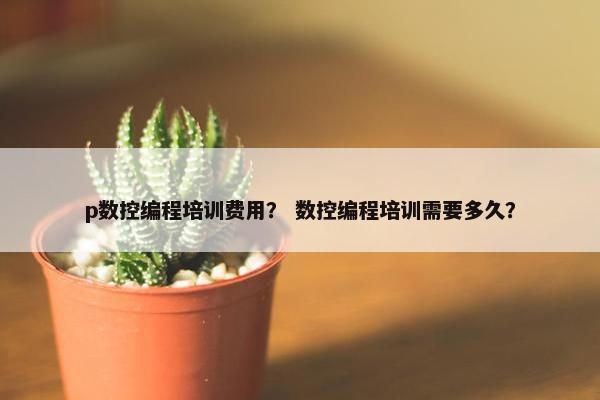 p数控编程培训费用？ 数控编程培训需要多久？