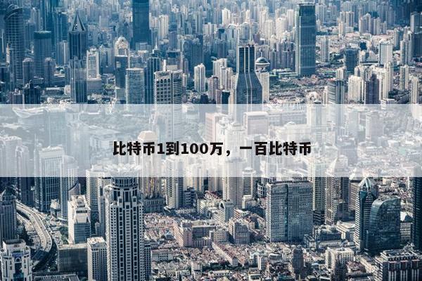 比特币1到100万，一百比特币