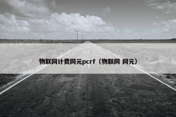 物联网计费网元pcrf（物联网 网元）