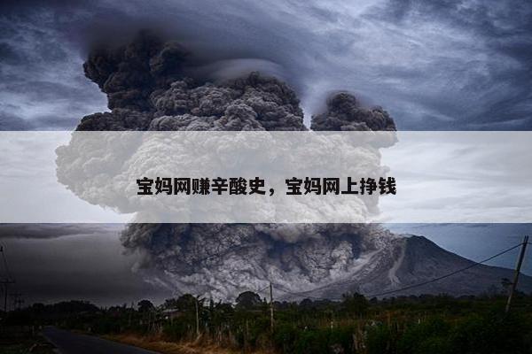 宝妈网赚辛酸史，宝妈网上挣钱