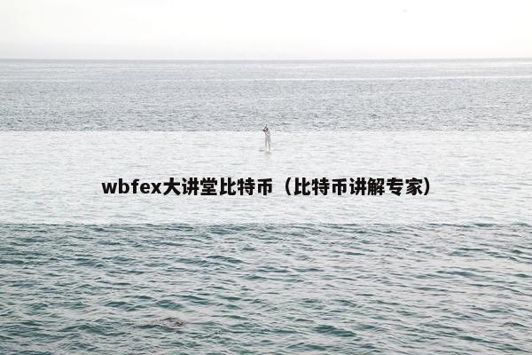 wbfex大讲堂比特币（比特币讲解专家）