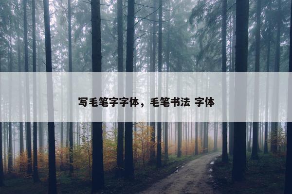 写毛笔字字体，毛笔书法 字体