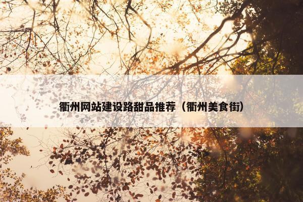衢州网站建设路甜品推荐（衢州美食街）